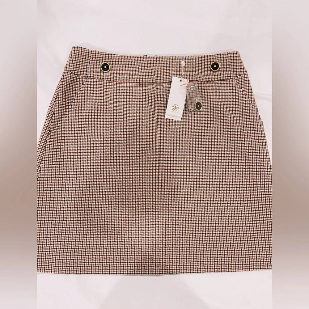 NWT Tory Burch Plaid Mini Skirt